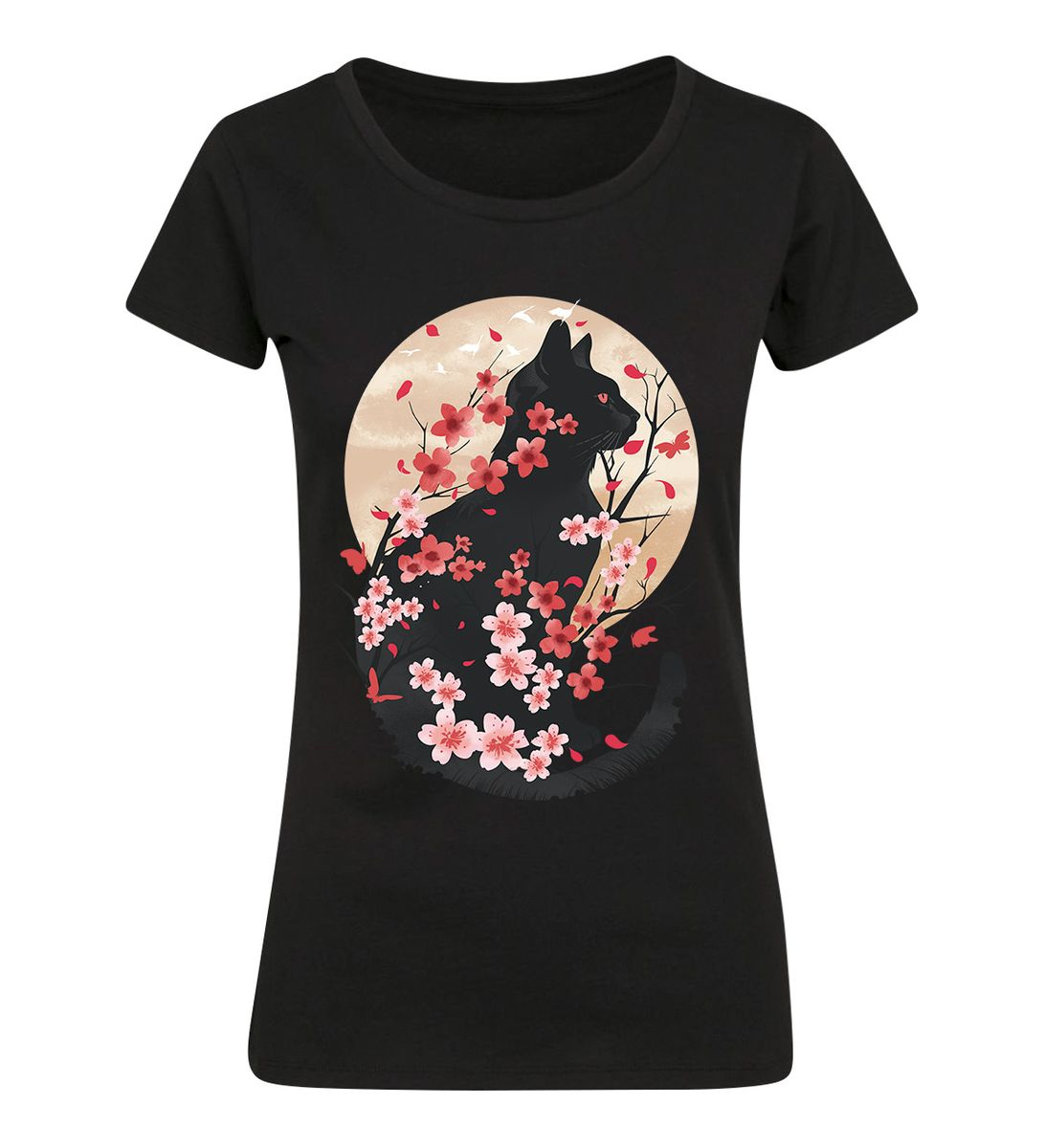 Dan Fajardo - Cat Cherry Blossom - Naisten T-paita