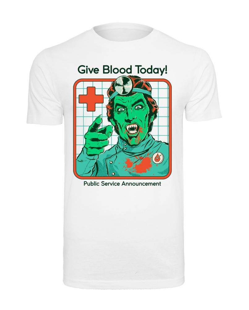 Steven Rhodes - Give Blood Today - T-paita
