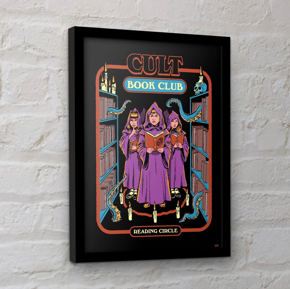 Steven Rhodes - Cult Book Club - Kehystetty taidejuliste