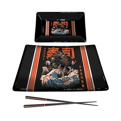 Ilustrata - Black Sushi Dragon - Lautassetti