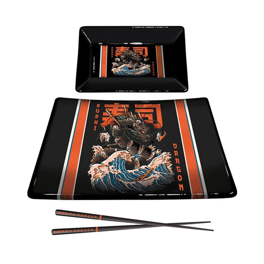 Ilustrata - Black Sushi Dragon - Lautassetti