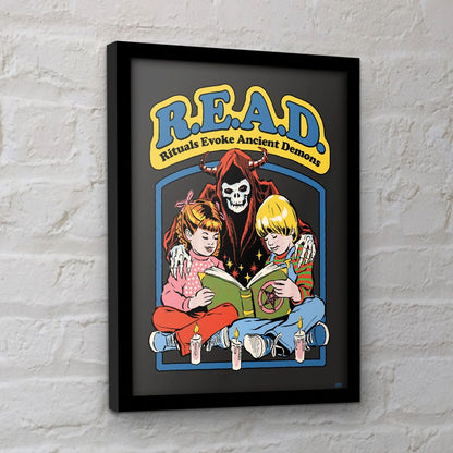 Steven Rhodes - READ - Kehystetty taidejuliste