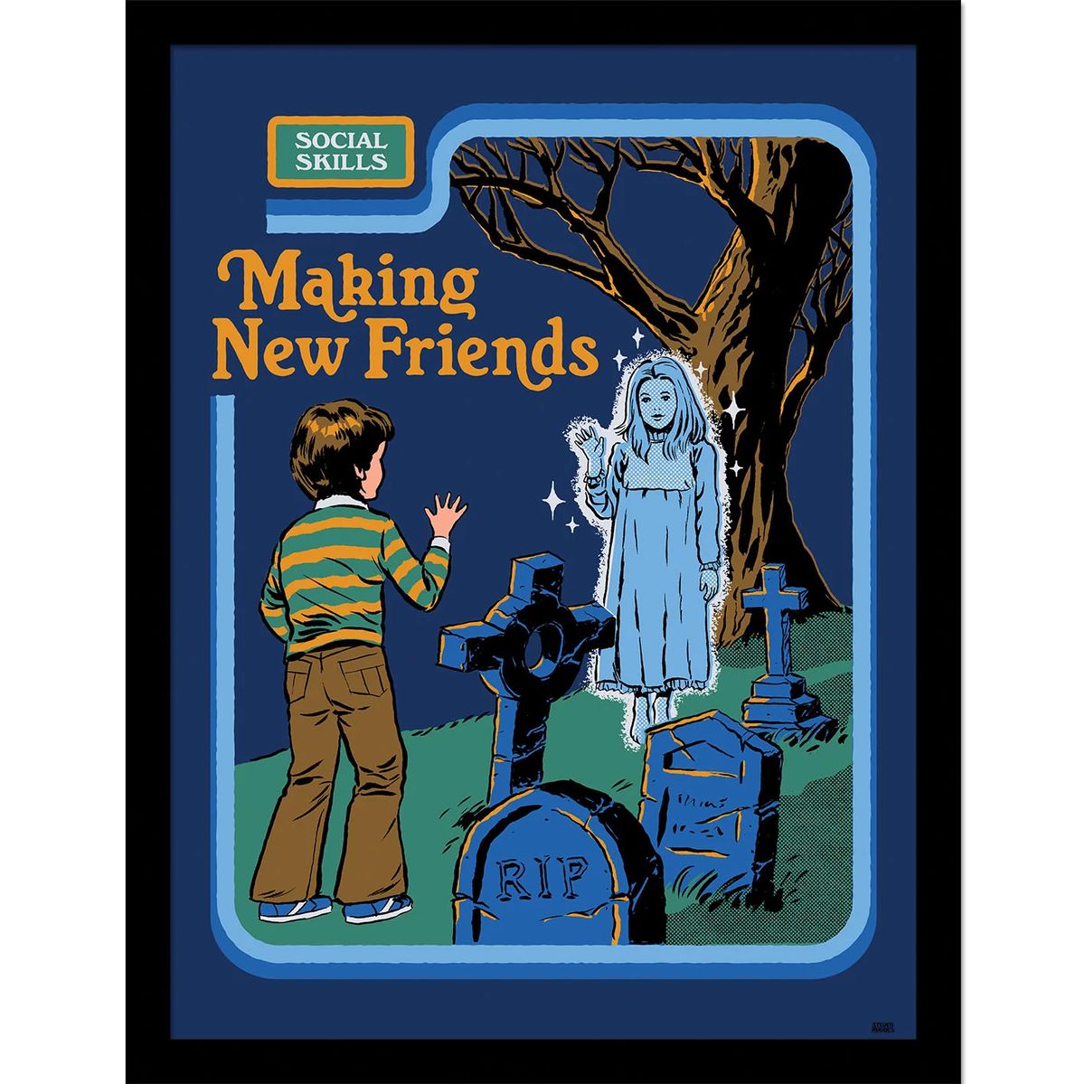 Steven Rhodes - Making New Friends - Kehystetty taidejuliste
