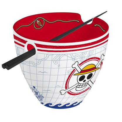 One Piece - Monkey D. Luffy - Kulho & syömäpuikot