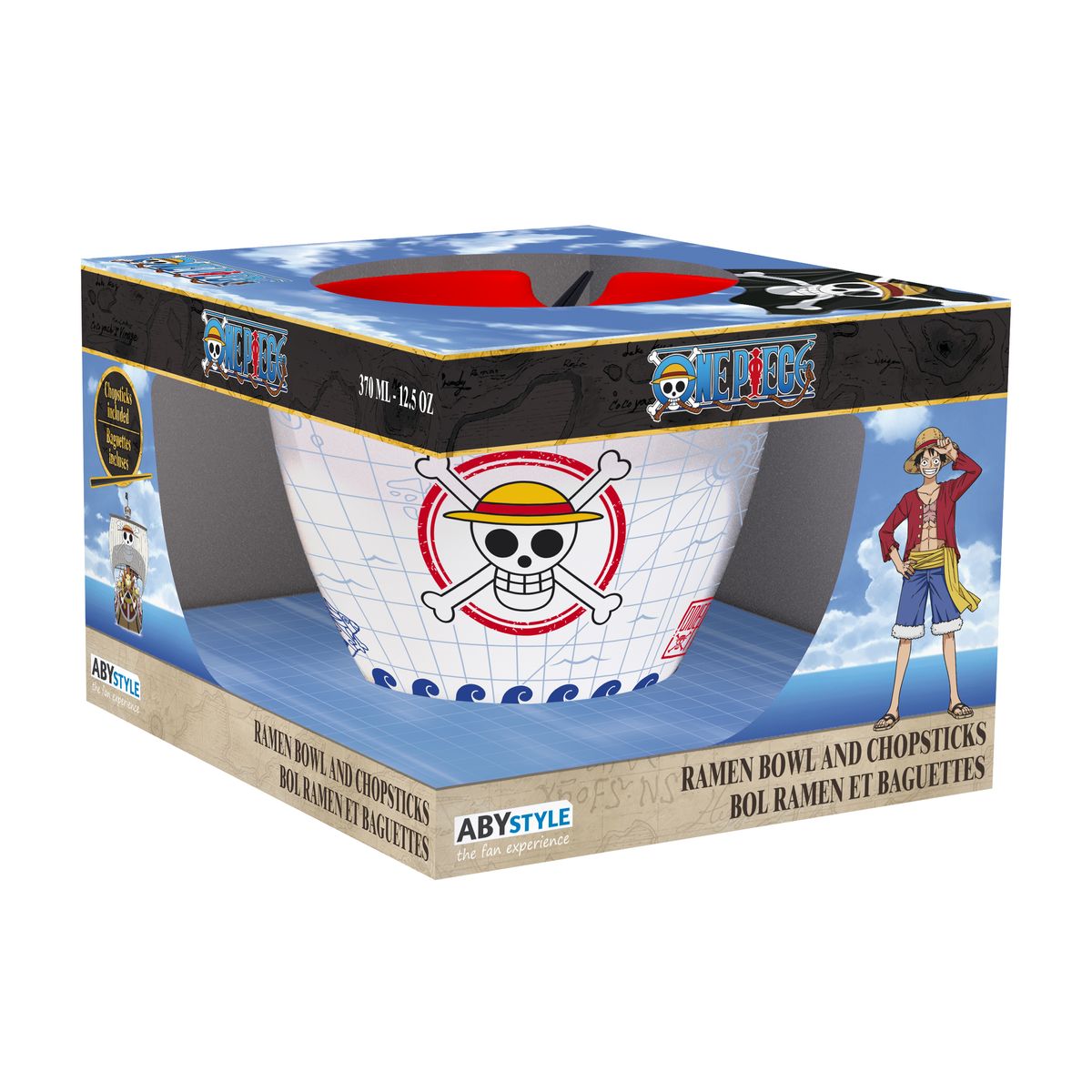 One Piece - Monkey D. Luffy - Kulho & syömäpuikot