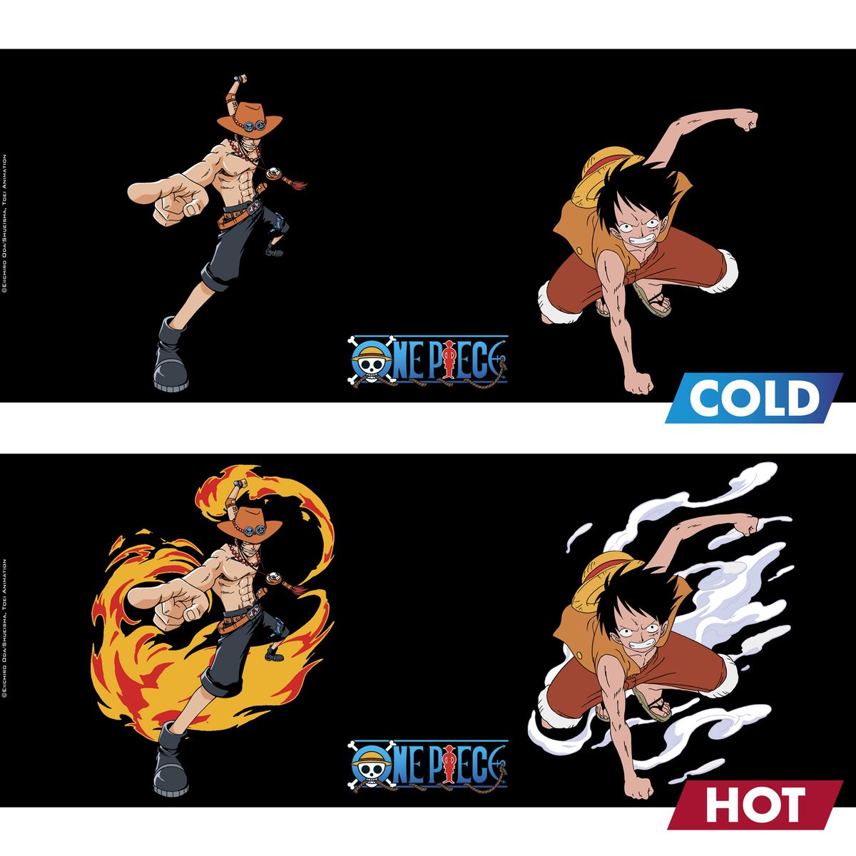 One Piece - Luffy & Ace - Heat Change -muki 460 ml