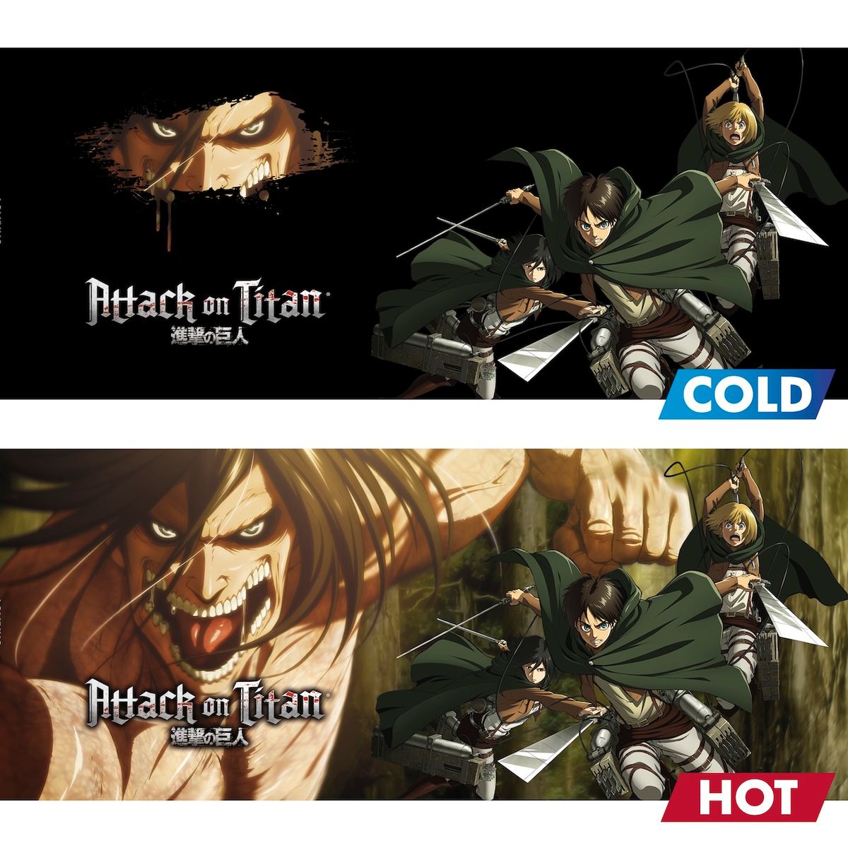 Attack on Titan - Titan Eren -  Iso Heat Change -muki (XXL-koko)