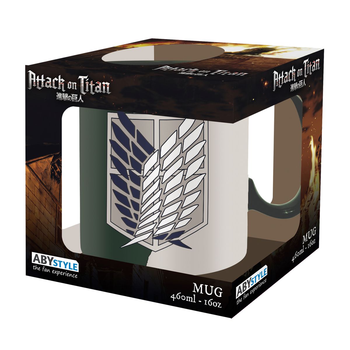 Attack on Titan - Emblem - Iso muki (XL-kokoinen)