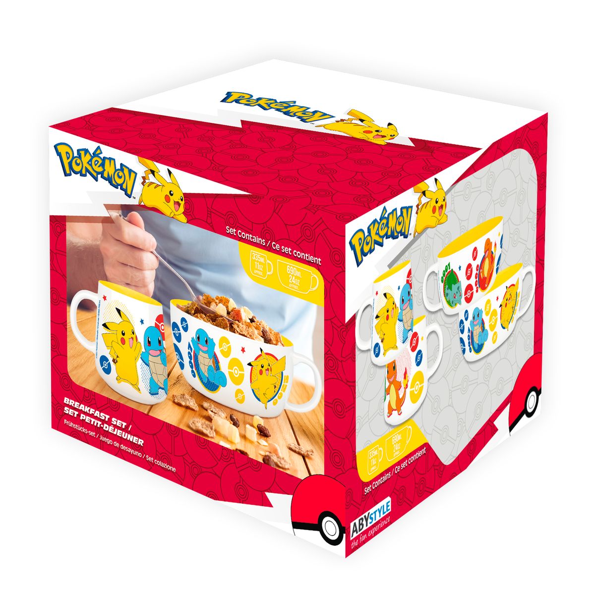 Pokémon - Kanto Starters - Aamiaissetti (astiasto)