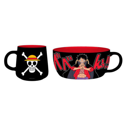One Piece - Luffy - Aamiaissetti (astiasto)