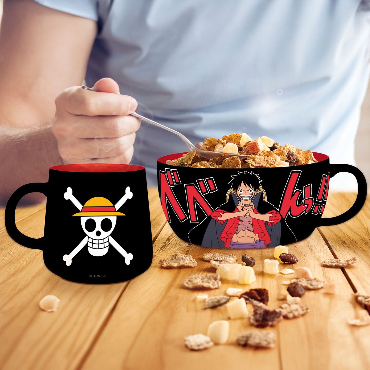 One Piece - Luffy - Aamiaissetti (astiasto)