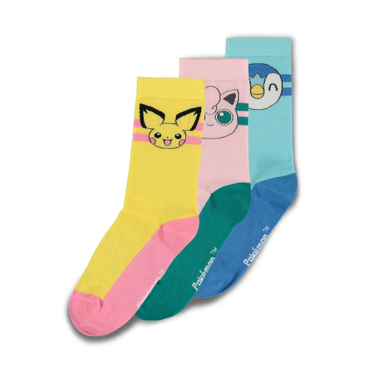 Pokémon - Piplup, Pichu, Jigglypuff - Sukat (3 kpl setti)