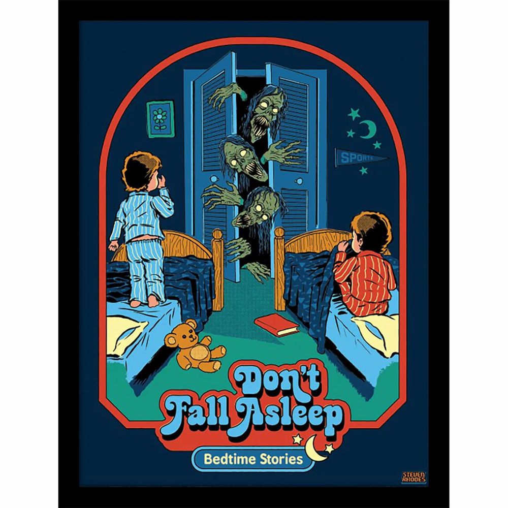 Steven Rhodes - Don't Fall Asleep - Kehystetty taidejuliste