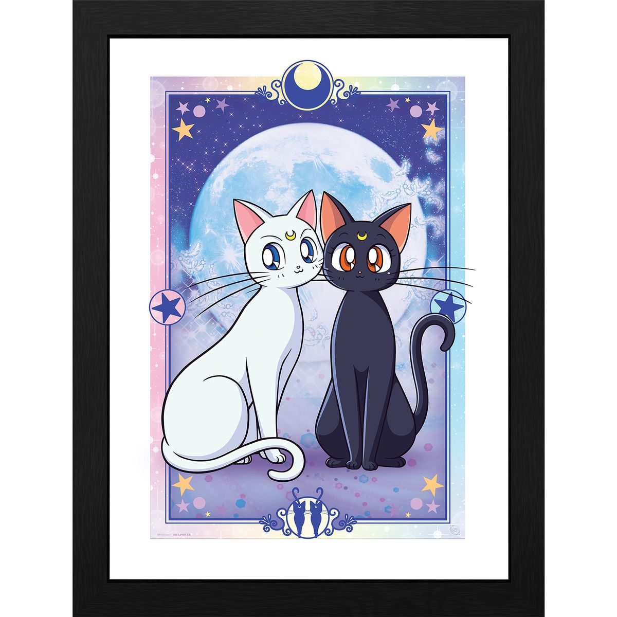 Sailor Moon - Luna & Artemis - Framed Art Print