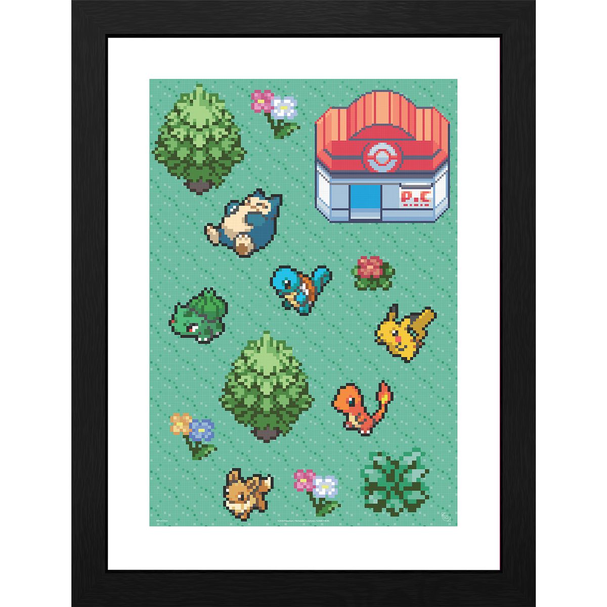 Pokémon - Pixel Art - Framed Art Print