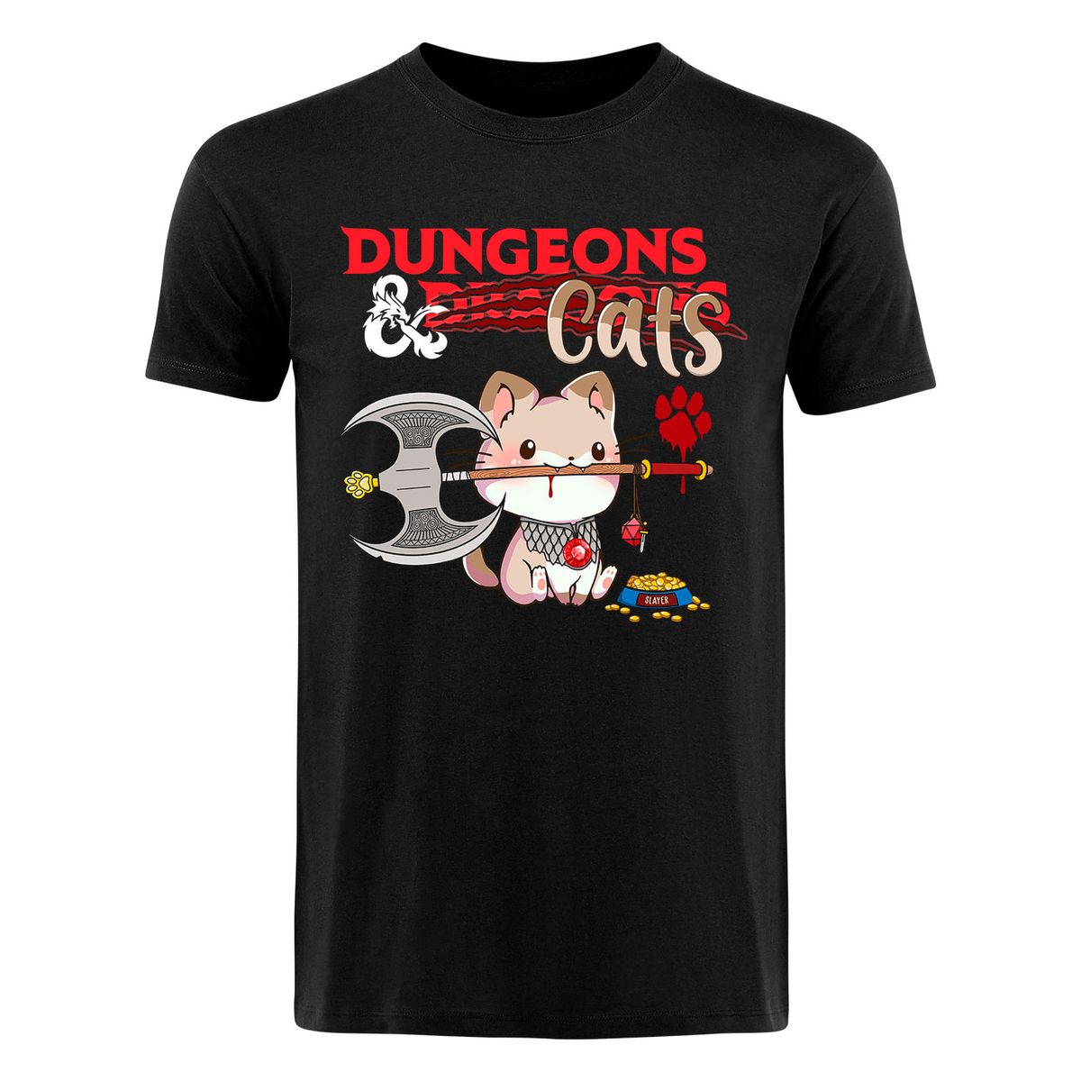 GlassStaff - Dungeons & Cats - T-paita