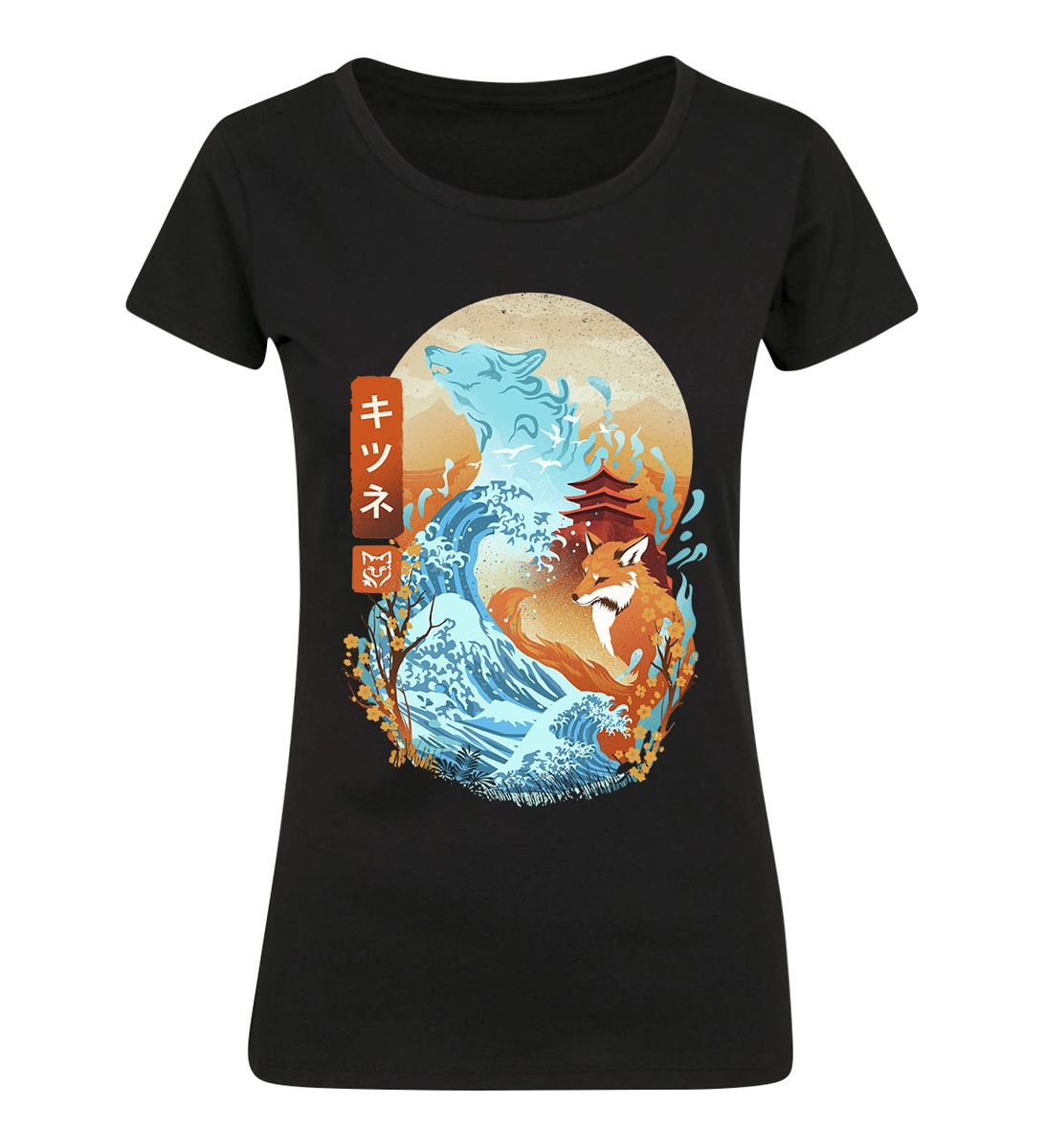 Dan Fajardo - Great Wave Fox - Naisten T-paita