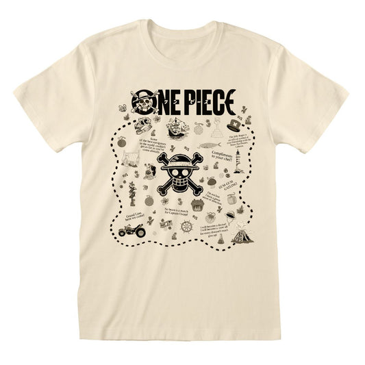 One Piece - Treasure Map - T-paita