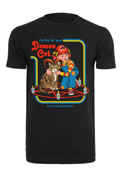 Steven Rhodes - Caring for your Demon Cat - T-paita