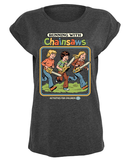 Steven Rhodes - Running with Chainsaws - Naisten T-paita