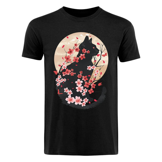 Dan Fajardo - Cat Cherry Blossom - T-paita