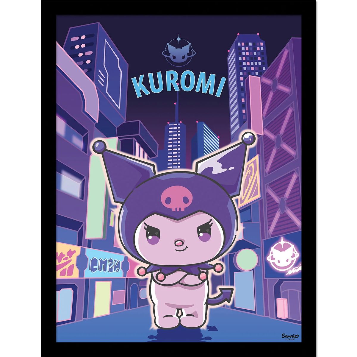 Hello Kitty - Kuromi Ambition - Kehystetty taidejuliste