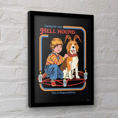Steven Rhodes - Caring for Your Hell Hound - Kehystetty taidejuliste