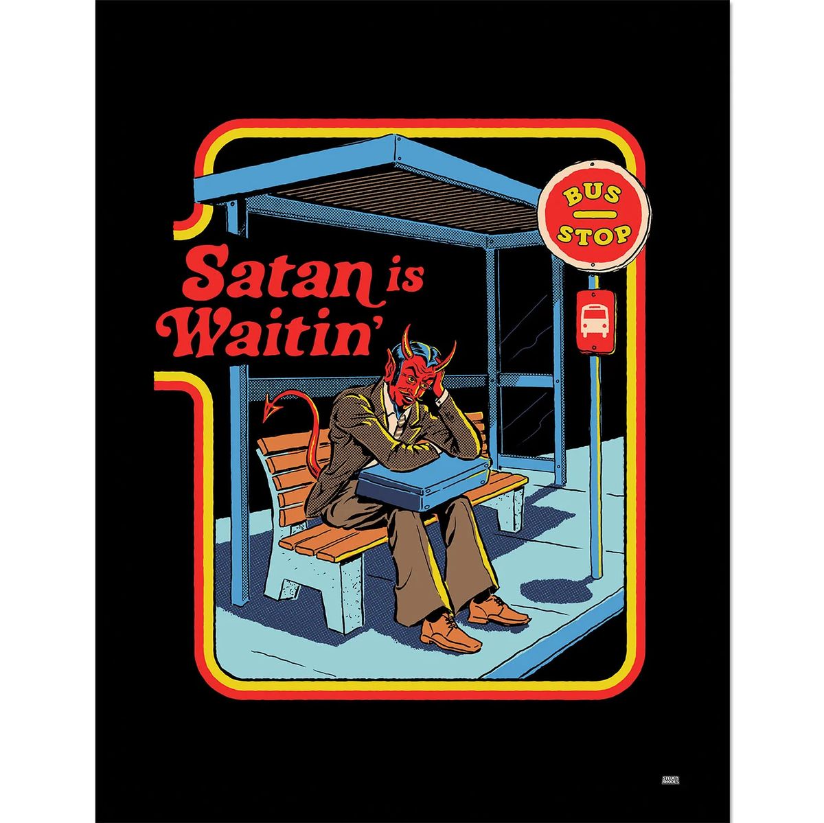 Steven Rhodes - Satan Is Waitin - Kehystetty taidejuliste
