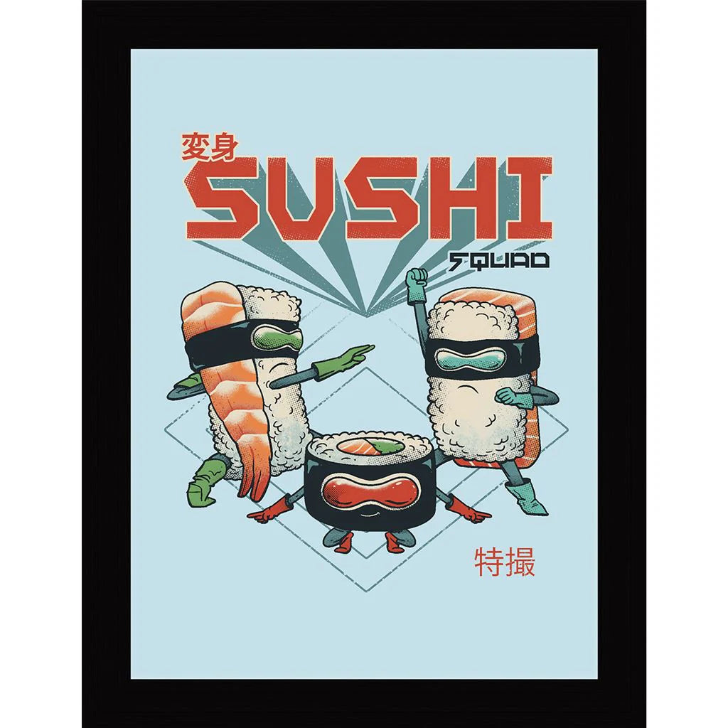 Vincent Trinidad - Sushi Squad - Kehystetty taidejuliste