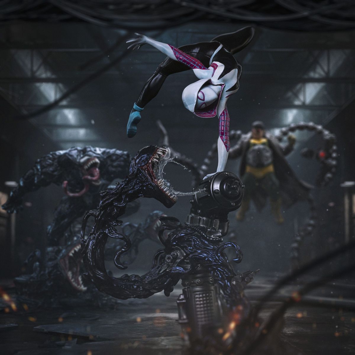 Marvel - Spider-Man vs. Villains Art Scale Statue 1/10 Ghost Spider Diorama - Figuuri (keräilyhahmo)