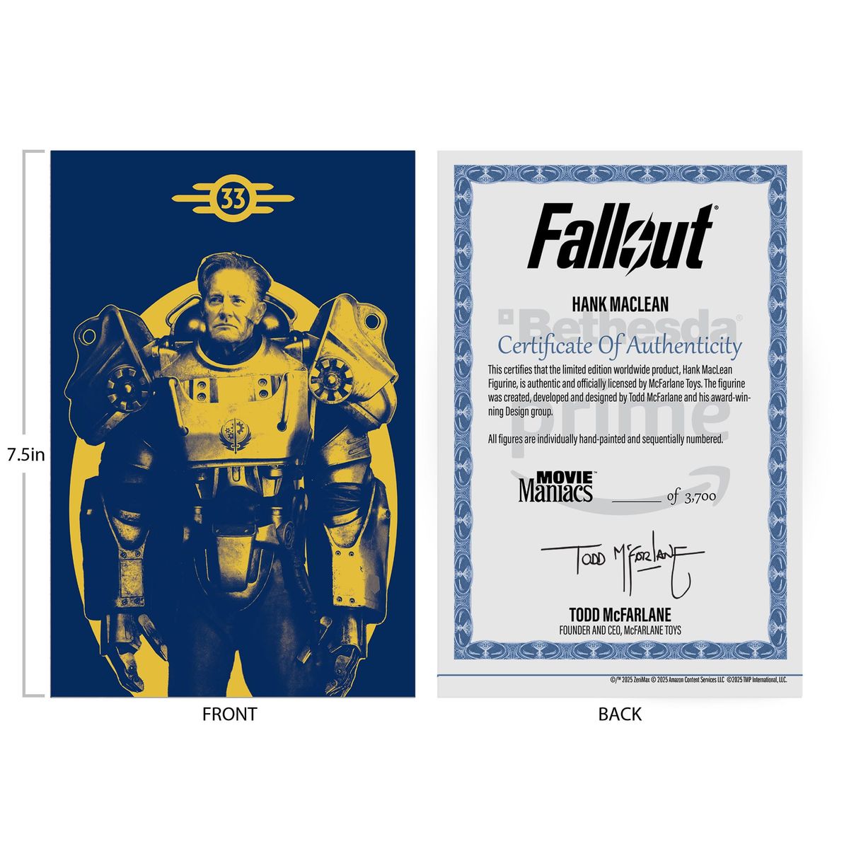 Fallout - Movie Maniacs Hank Maclean (Season 2) (Red Platinum Edition) - Figuuri (keräilyhahmo)