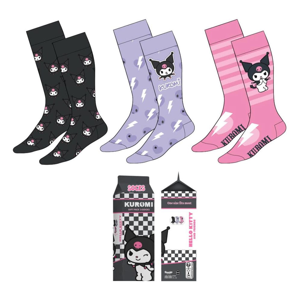 Hello Kitty - Sanrio Kuromi - Sukat (3 kpl setti)
