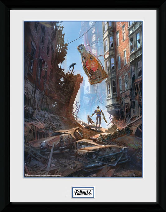 Fallout - Street Scene - Kehystetty taidejuliste