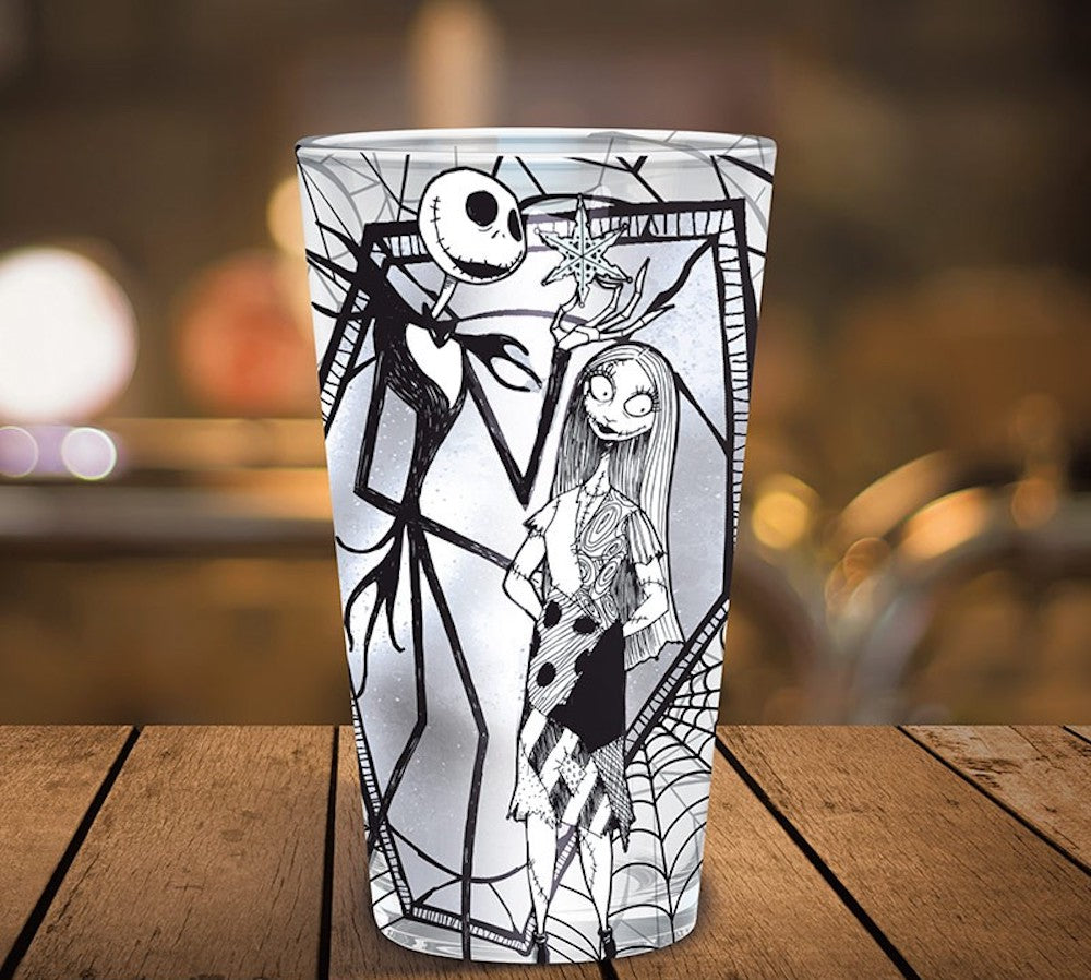 Painajainen ennen joulua - Jack and Sally - Iso juomalasi (XXL)