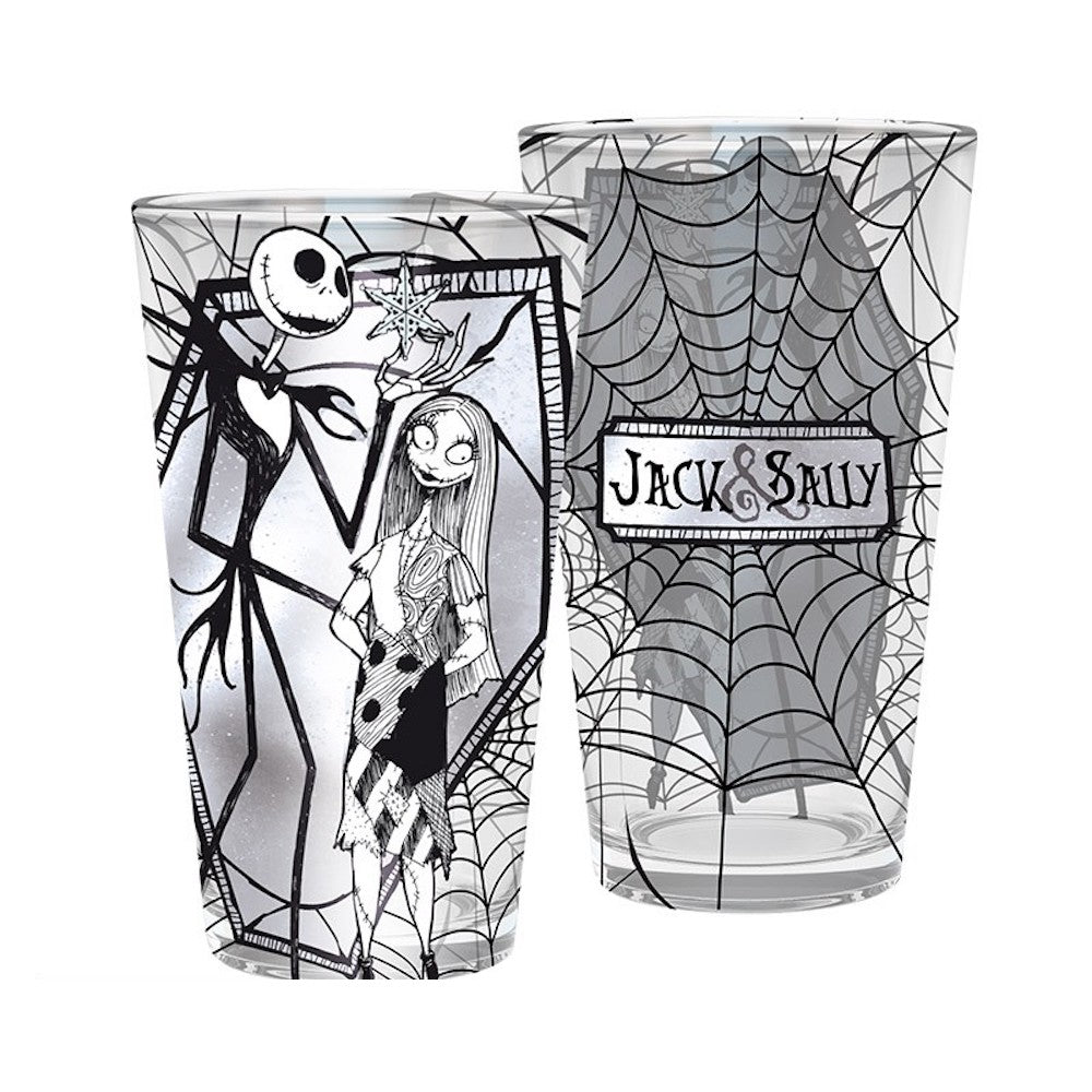 Painajainen ennen joulua - Jack and Sally - Iso juomalasi (XXL)